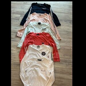 6 Abercrombie and Fitch long sleeve T-shirts